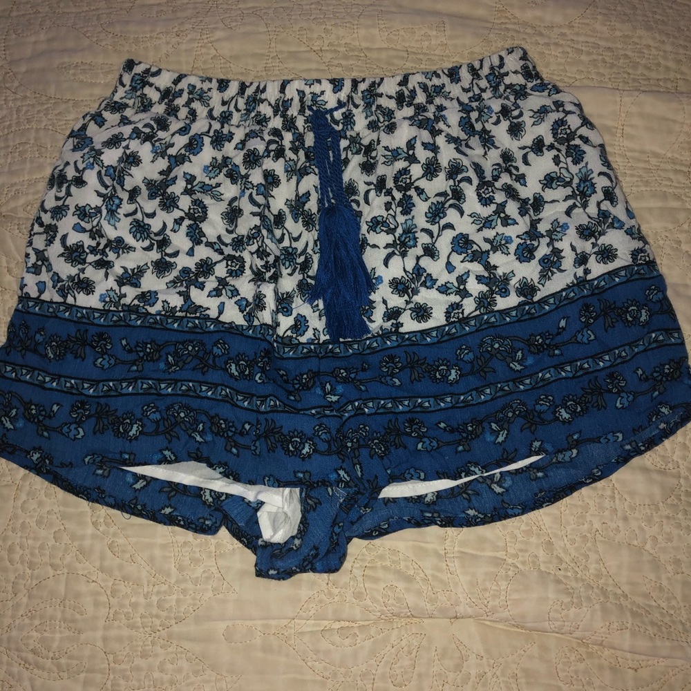 Patterned High Waisted  Shorts